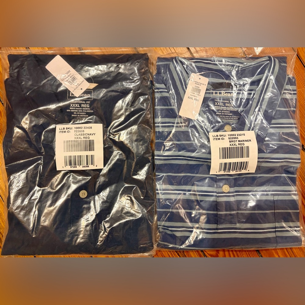 Mens L.L.Bean Polo Shirt Set of 2